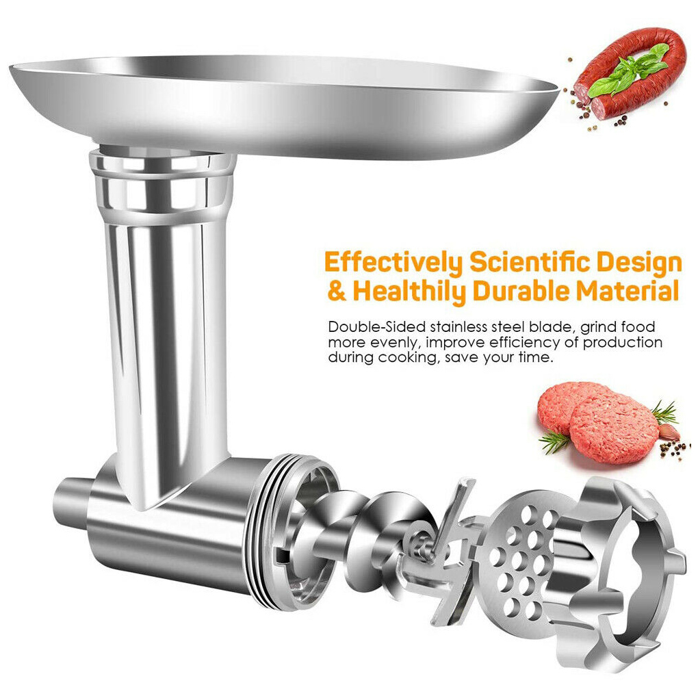 Meat Grinder Attachment - Lebensmittelwolf-Aufsatz, Slicer und Zerkleinerer, Fleischfüller, Ersatz
