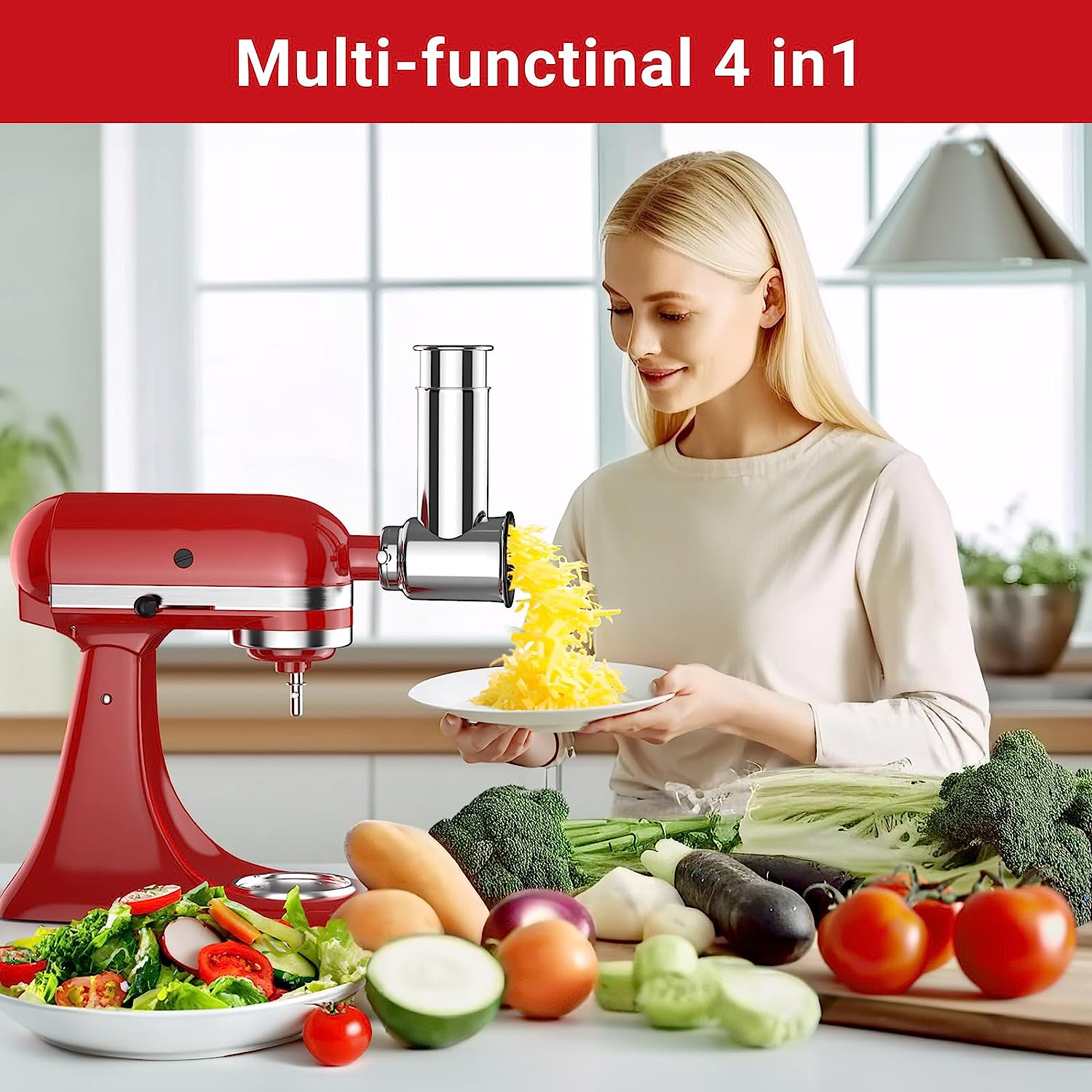 Meat Grinder Attachment - 2023 Neuer Schneide-/Zerkleinerungsaufsatz für KitchenAid-Standmixer als