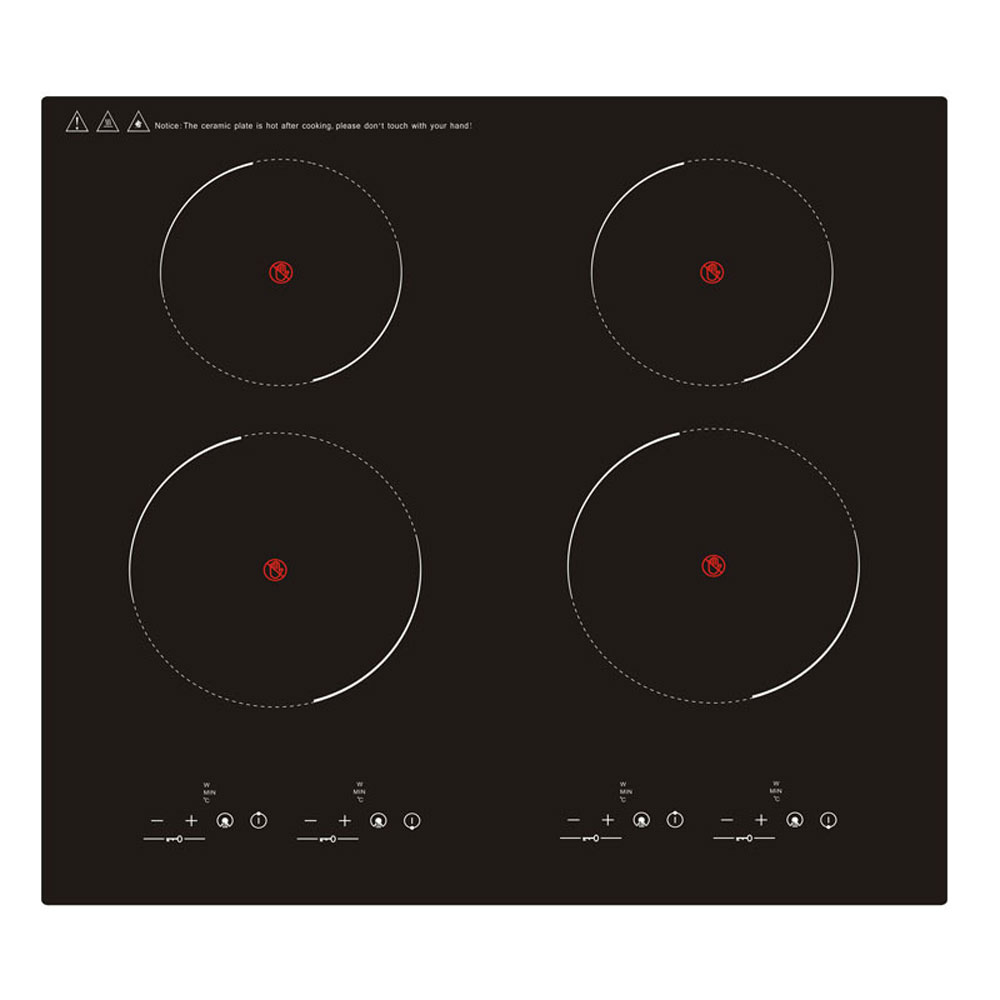 Induction Cooktop Portable - Kommerzieller Vierkopf-Induktionsherd, Elektroherd, integriertes eingebettetes Kochfeld,
