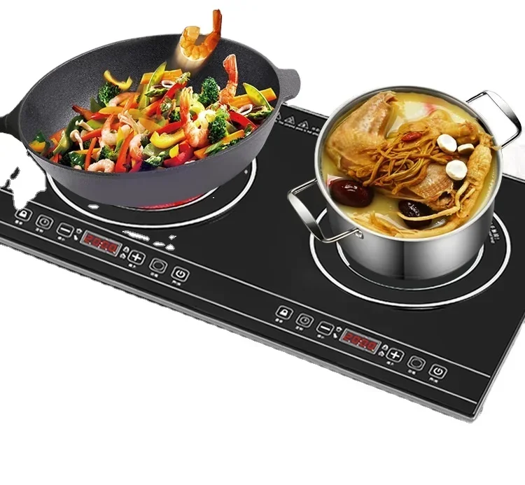 Induction Cooktop Portable - Tragbarer elektrischer Doppelherd, 2000 W +