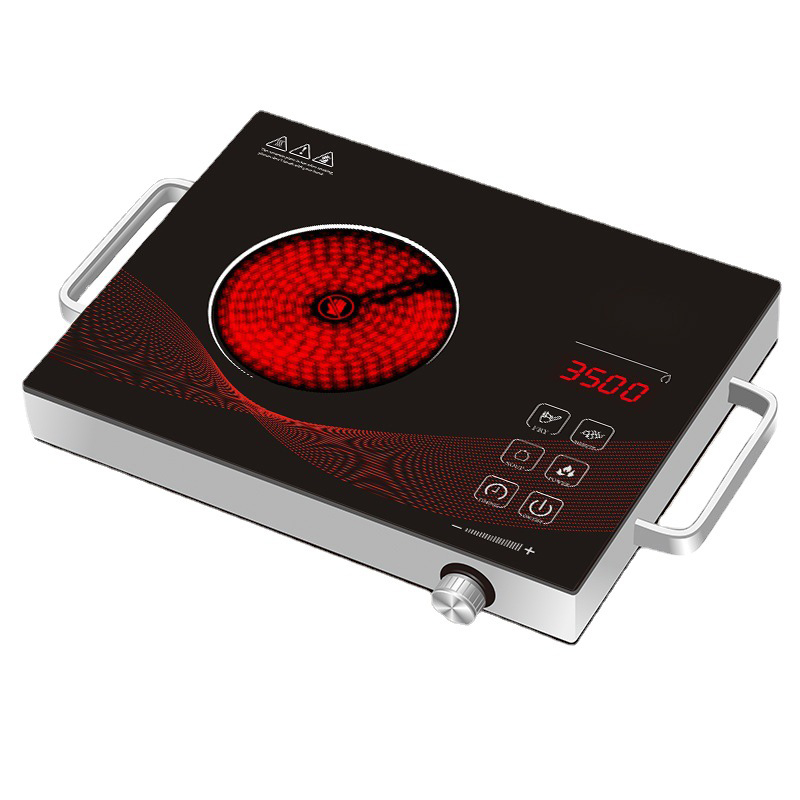 Induction Cooktop Portable - Haushalts-Keramikkocher mit 3500W Hochleistung, Schwarzes Mikrokristallines