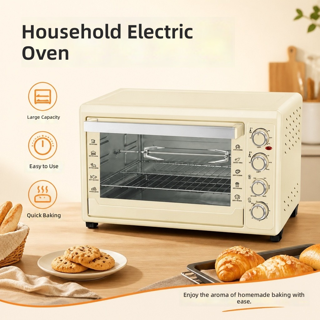 Kitchen Appliances Ideas - Elektrischer Ofen 60L, 4-stufige Backmaschine, Große