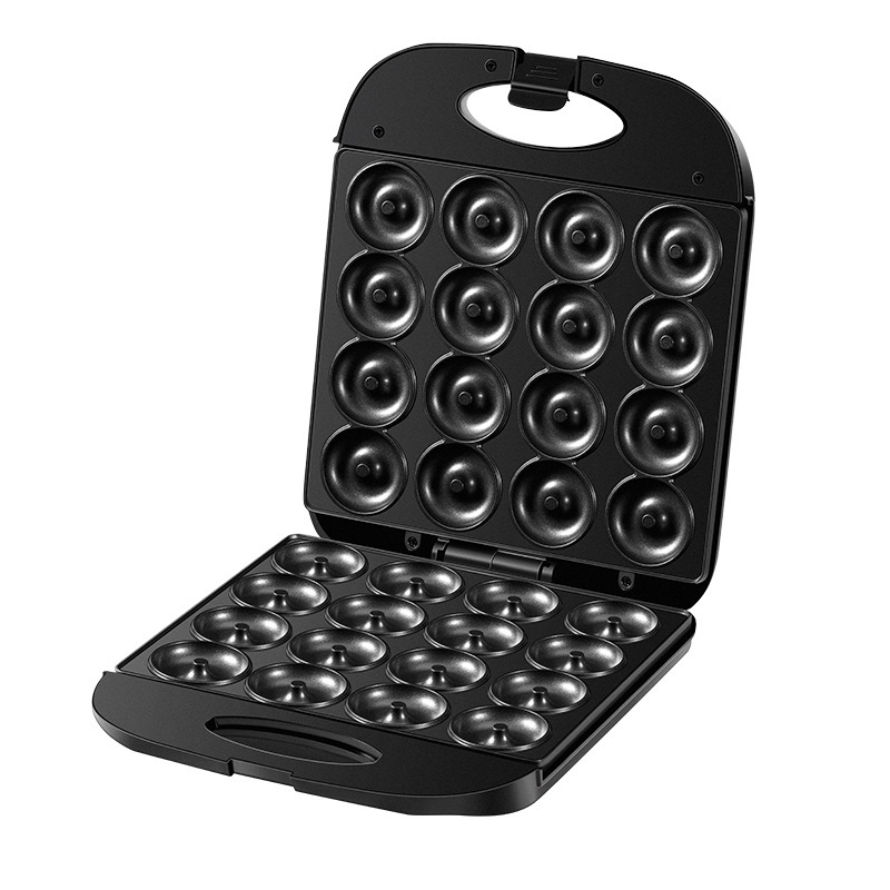 Donut Maker Mini - Großer 16-Loch-Donut-Maker Haushaltsfrühstücksmaschine Sandwich- & Brotbackgerät